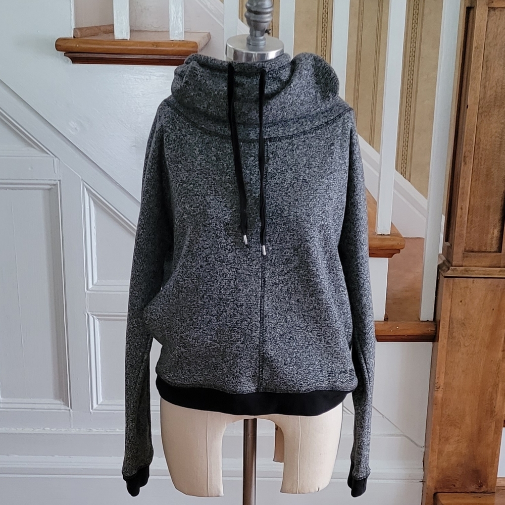 BCBGMAXAZRIA Cowl Neck Grey Sweatshirt Hoodie Size Medium - Picture 3 of 8